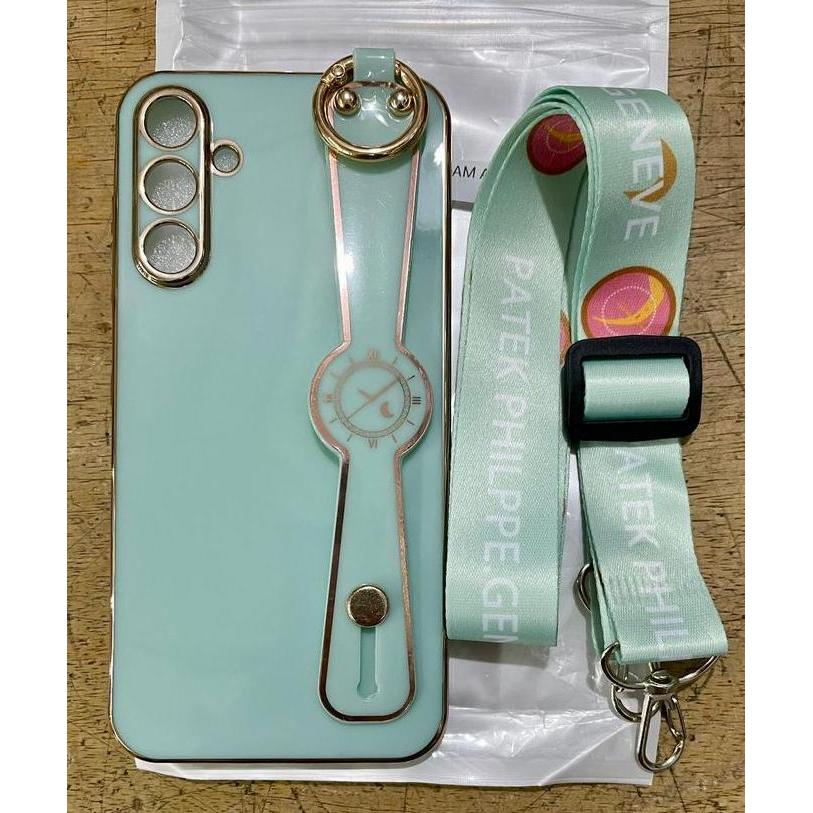 CASE SAMSUNG A14 A24 A15 A25 A55 SOFT TALI SLEMPANG PLATING STRAP