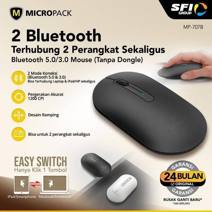 Suply- Micropack Mouse Dual Bluetooth 5.0 & 3.0 Inspire 2 - Mp-707B Inspire2