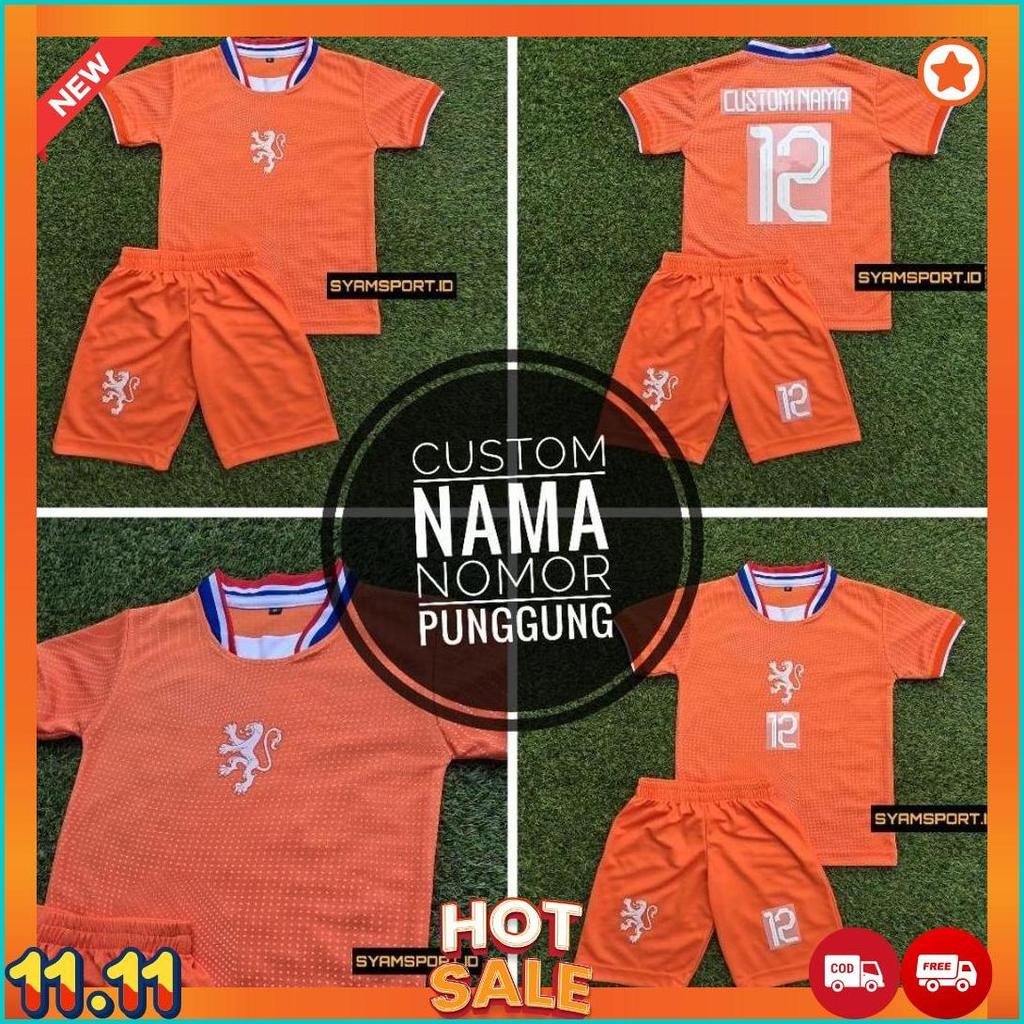 Jersey Timnas Belanda 2026 Anak-Anak Sampai Remaja Usia 1-12 Tahun (Baju+Celana) 2026 | Jersey Belan