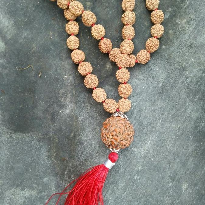 ```````] Japamala rudraksha genitri 108 mukhi 5 dan sebutir mukhi 6