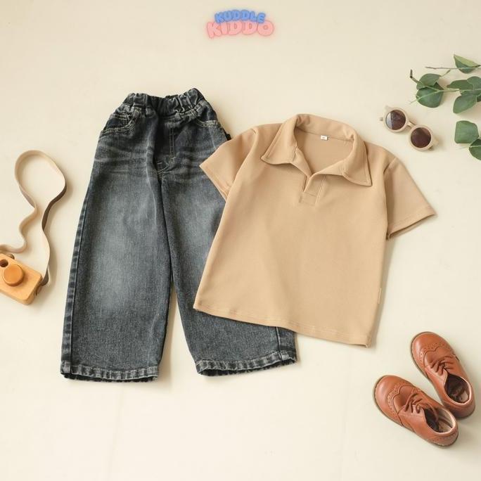 PROMO Setelan Anak Laki-Laki Usia 1-7 Tahun Baggy Jeans PoloKnitPolos PROMO