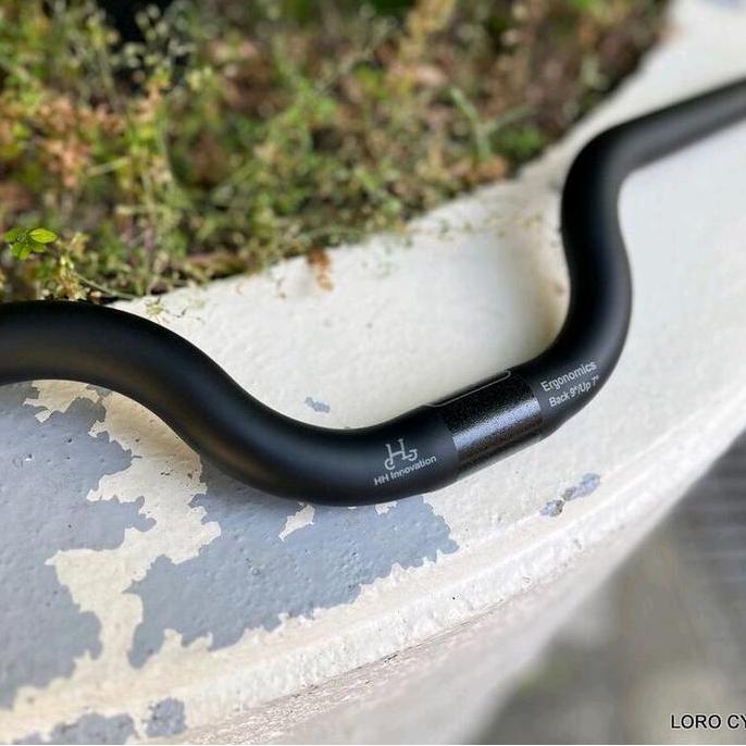 Promo Handlebar Stang H&H Carbon original black matte polos middle bromptonN Diskon
