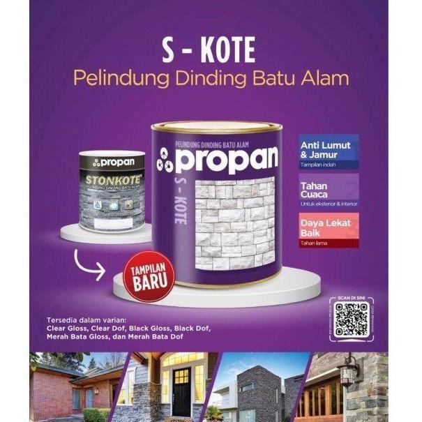 Kael- Propan Stonkote Cat Bata Merah / Coating Bata Merah Pelapis Batu Alam