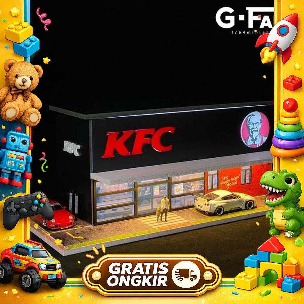 G-Fans Models 1/64 Premium Diorama Diecast Kfc With Led Light