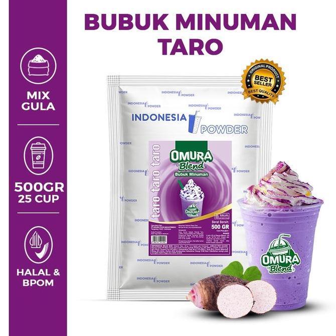 Genivalezz - Omura Blend Bubuk Minuman Rasa Taro Powder Drink 500 Gr Omura Powder