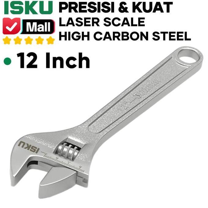 Tools- Isku Kunci Inggris Industri Ukuran 12 Inch/Spanner Adjustable/Universal Adjustable Wrench Too