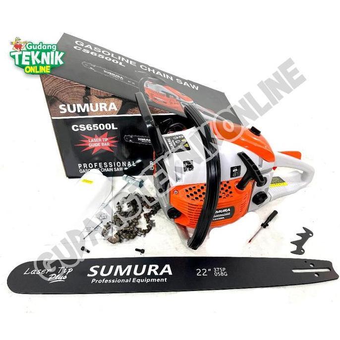 OVIROWA Mesin Gergaji Chain Saw SUMURA 22 inch Laser Tip - Chainsaw SUMURA