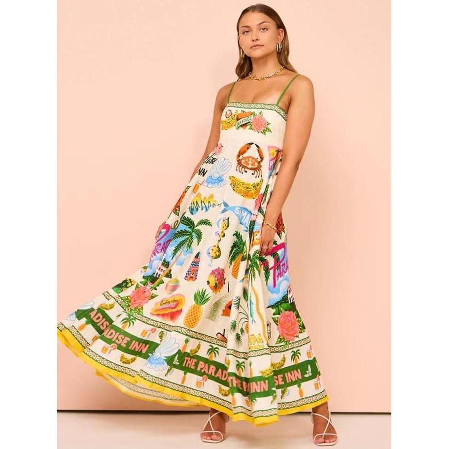 PARADISE midi dress woman premium / dress pantai wanita / beachwear dress / dress bali / dress santa