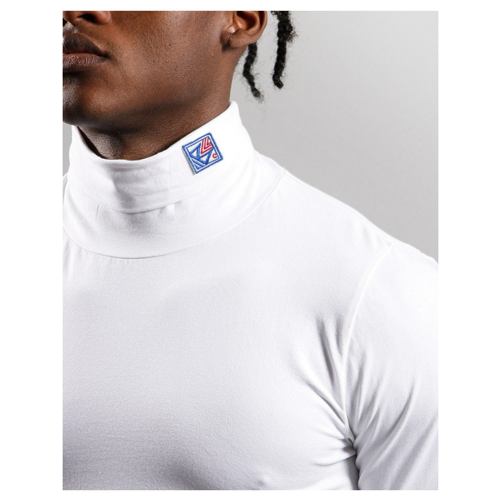 Rollneck Putih Biblical Classic Katun Spandex