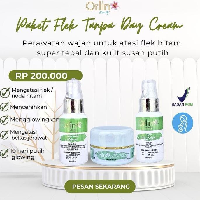 Krim Malam+Toner+Fw Orlin Beauty Platinum