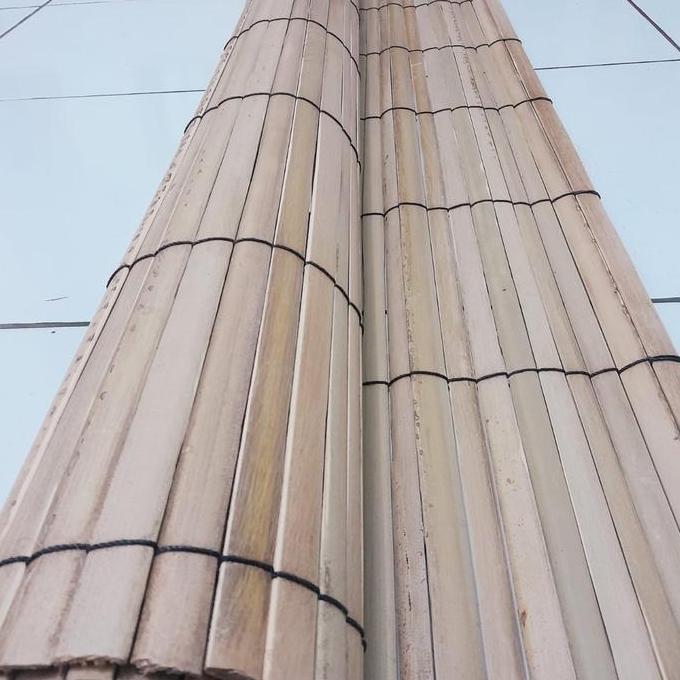 IRVN - Tirai Kerai Bambu Outdoor Minimalis Size 2x2 Plus Tali Tirai Kayu Curtain Bahan Kulit