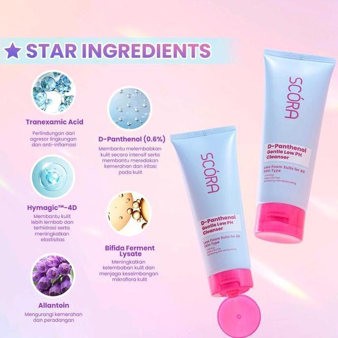 [Promo] 10Pcs Scora Facial Wash Sabun Cuci Muka Salicylic Acid D Panthenol Gentle Cleanser Bpom