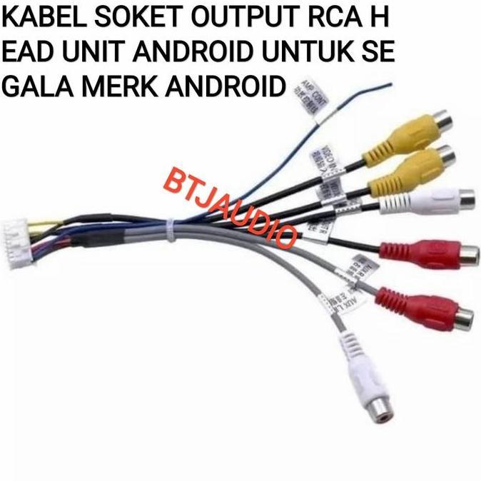 NEW SOKET OUTPUT RCA HEAD UNIT ANDROID UNIVERSAL UNTUK SEGALA MERK ANDROID
