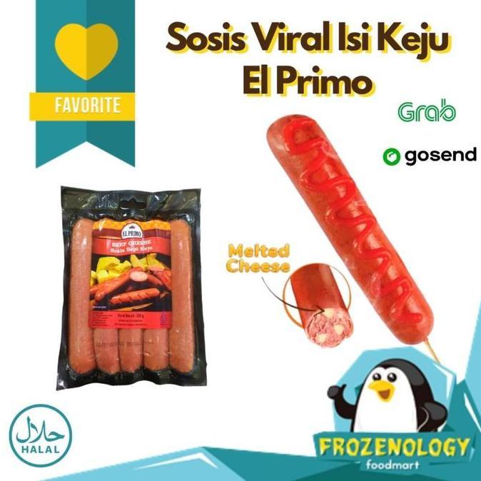 Welz- Sosis Keju El Primo 500 Gr Isi 5 | El Primo Beef Cheese Sausage 500Gr