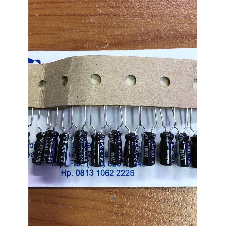 ELCO 2,2UF-50V ROLL NICHICON CAPACITOR ELCO 2,2UF-50V NICHICON ROL / RENTET WEK99