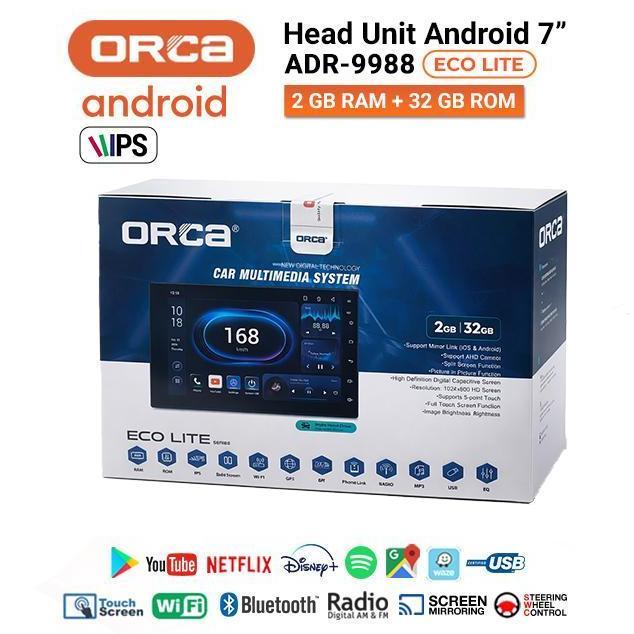 Head Unit Android Orca Eco Lite 7 Inch/ Orca Adr 9988 7Inch 2/32
