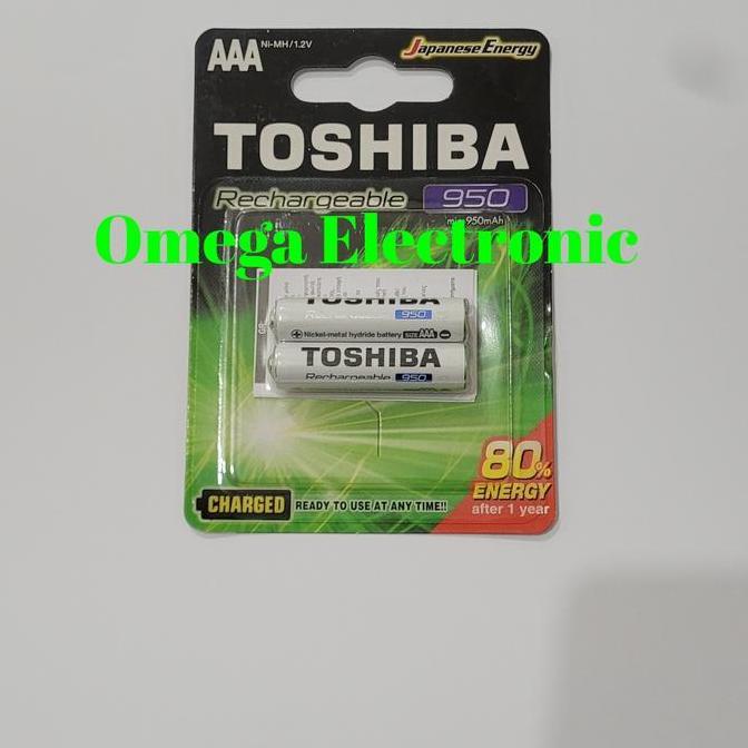 TOSHIBA BATERAI A3 AAA 950MAH RECHARGEABLE BATTERY 950 MAH BATERAI ISI ULANG *