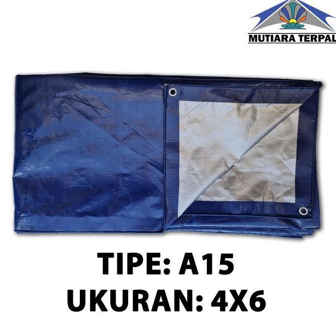 TERPAL A15 BIRU SILVER UKURAN 4X6