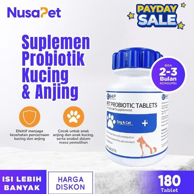 PROBIOTIK ANJING - PROBIOTIK UNTUK KUCING - DIARE ANABUL (180 TABLET)