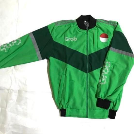 PREMIUM PROMO MURAH Jaket Bomber Grab Hijau Logo Bordir Anti Angin Kualitas Terbaik PREMIUM
