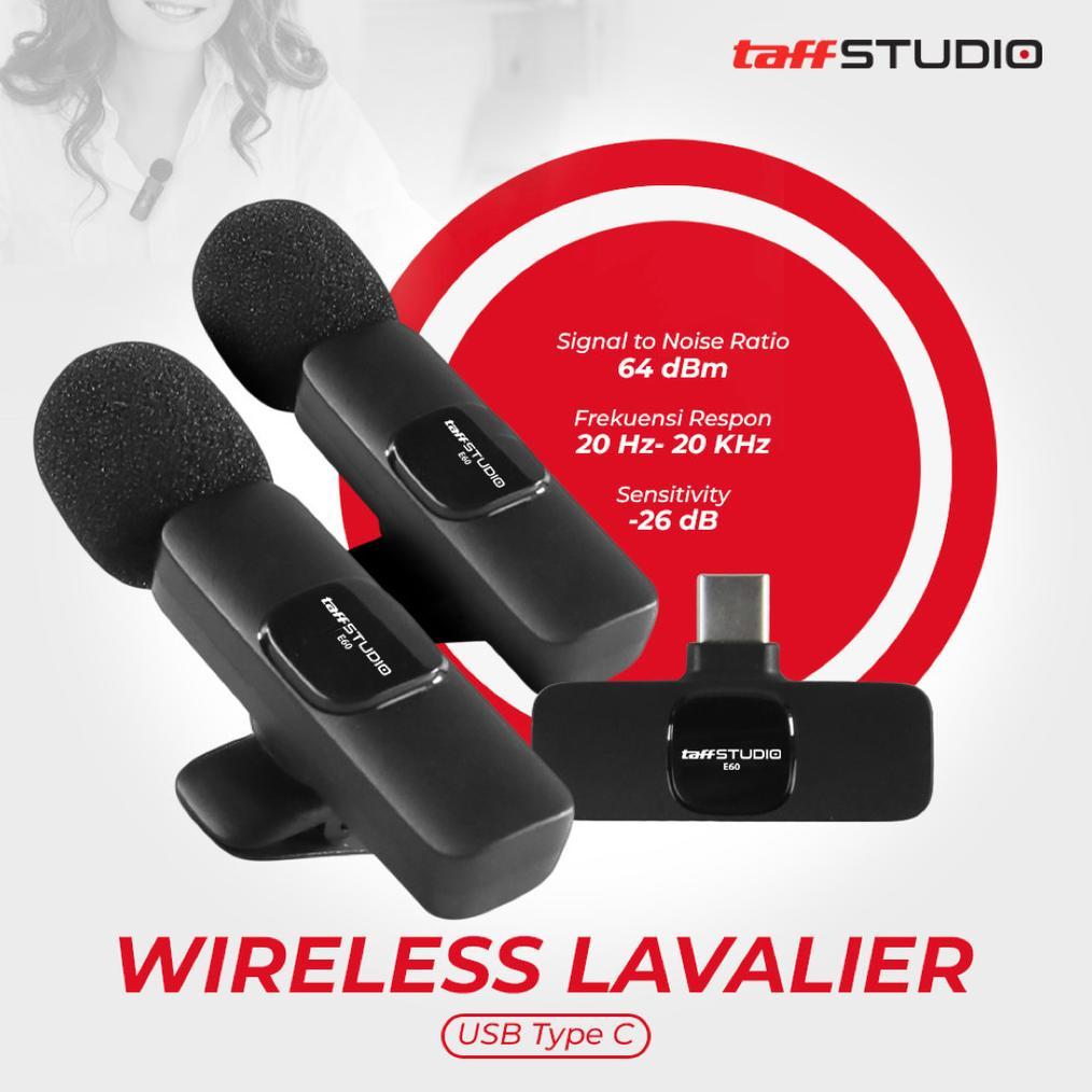 Paling Dicari 2 Mic Mikrofon Wireless Hp Lavalier Microphone Usb Type C 2.4 Ghz Taffstudio / Mikrofo