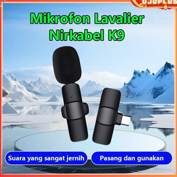 Eksklusif Djdplus Wireless Clip-On Microphone K9 Mini Mic Premium Untuk Smartphone Kamera Vlog Live 