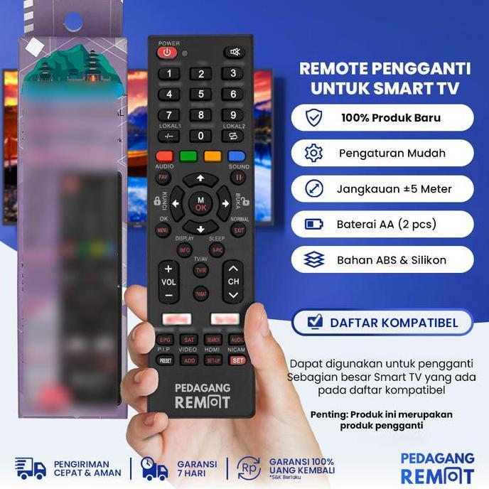 Remot Remote Tv Android Smart Tv Tabung Lcd Led Multi Universal (Philips, Daewoo, Toshiba, Sanken, P