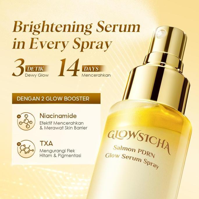 NEW [New Launch] Glowsicha Salmon PDRN Brightening Serum Spray - Serum Spray untuk merawat dan mence