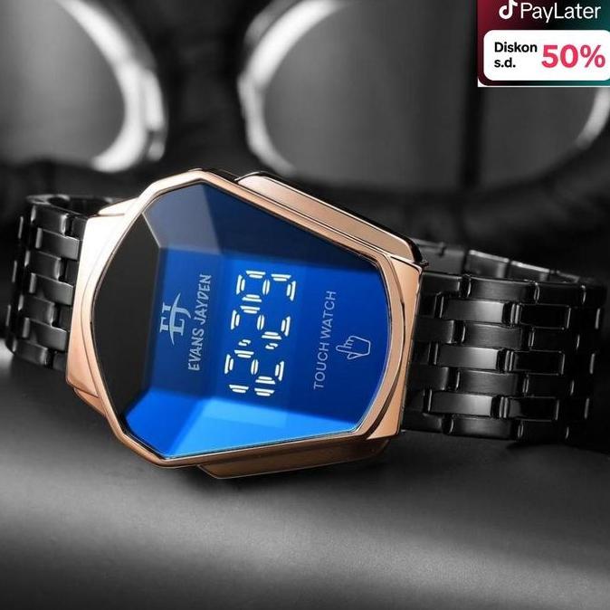 Bw- Evans Jayden Jam Tangan Pria 9953 Rantai Stainless Steel Dital Touch Screen Sapphire Glass Ter R
