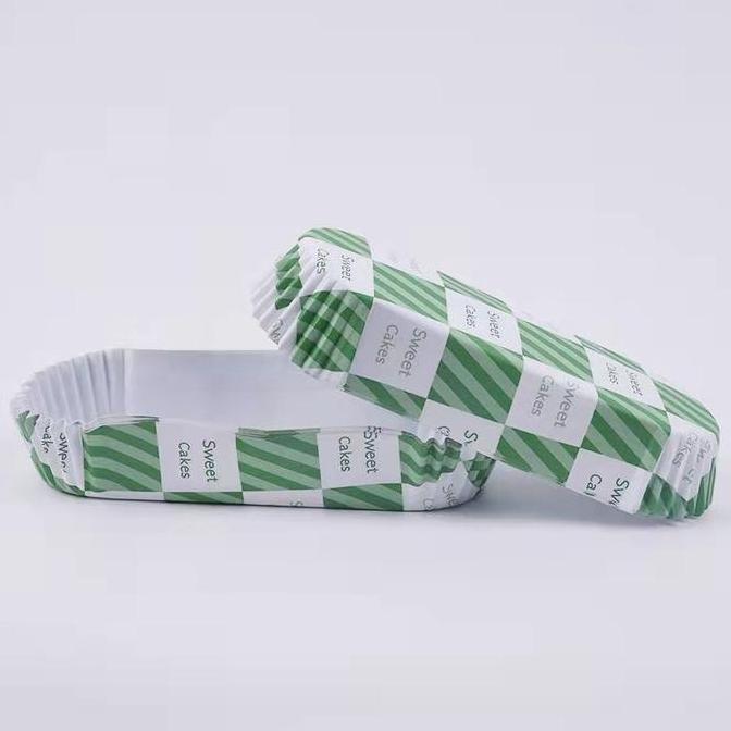 Box- Paper Cup Case Roti Panjang Isi 200Pcs Cup Paper Oval Alas Roti Baking