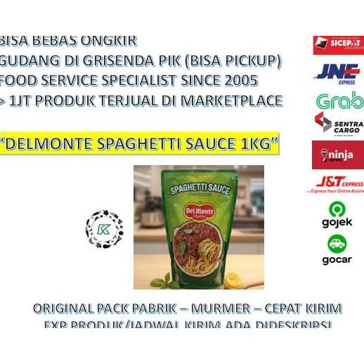 Bayangkarashop - Delmonte Spaghetti Bolognese Sauce Saus Spageti 1kg Refill Pouch