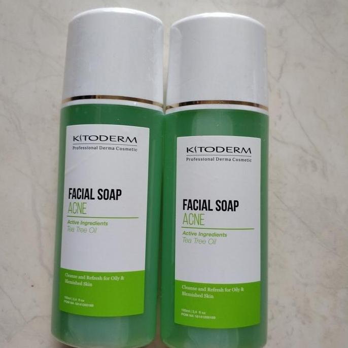 Sava- Kitoderm Facial Soap Acne Tea Tree Oil (Hijau) - Sabun Muka Jerat