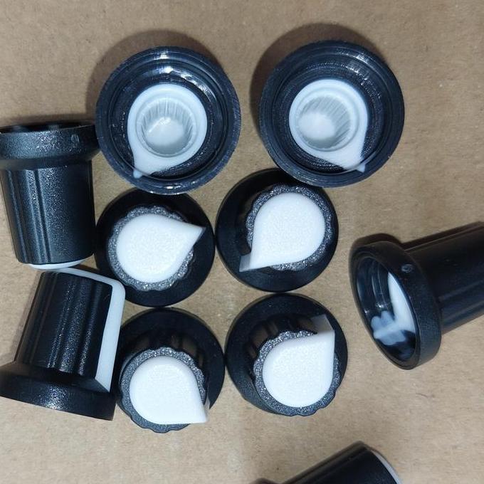LINEAR KNOP POTENSIO LUBANG BULAT TOMBOL TUTUP POTENSIOMETER PLASTIK AS WARNA VOLUM VOLUME BASS TREB