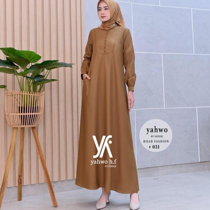 Seragam Gamis pns khaki wanita terbaru bahan toyobo/seragam PNS/ASN/pemda pdh guru/pakaian dinas/Bus
