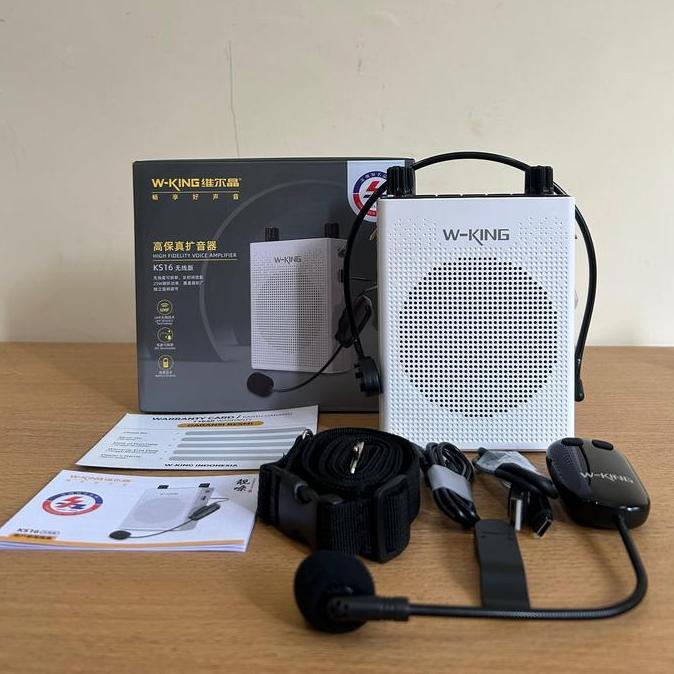 Promo Wking Speaker Pinggang Tour Guide Mic Karaoke KS16 Bluetooth Mini Diskon