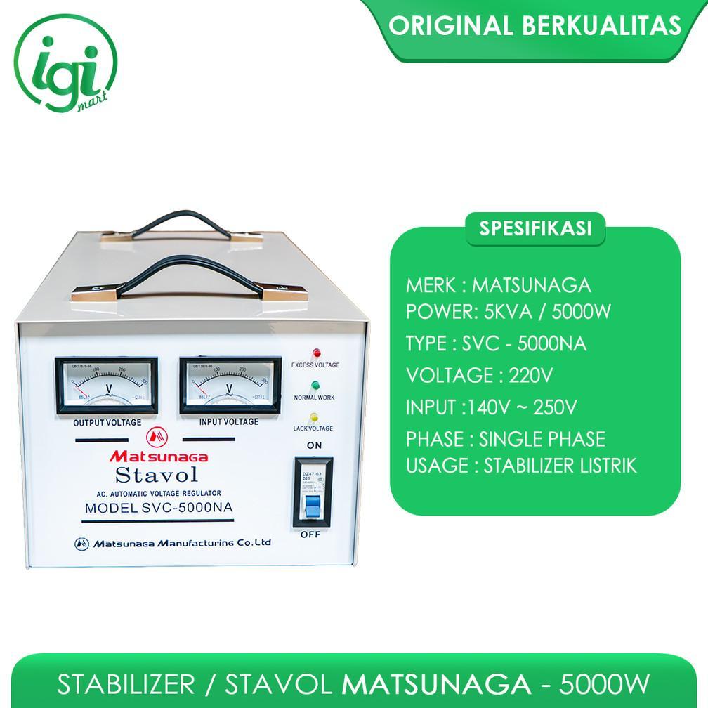 STABILIZER STAVOLT MATSUNAGA SVC-5000W VOLTAGE / STAVOLT MTS SVC 5000 WATT / STAVOL 5000 W ORI