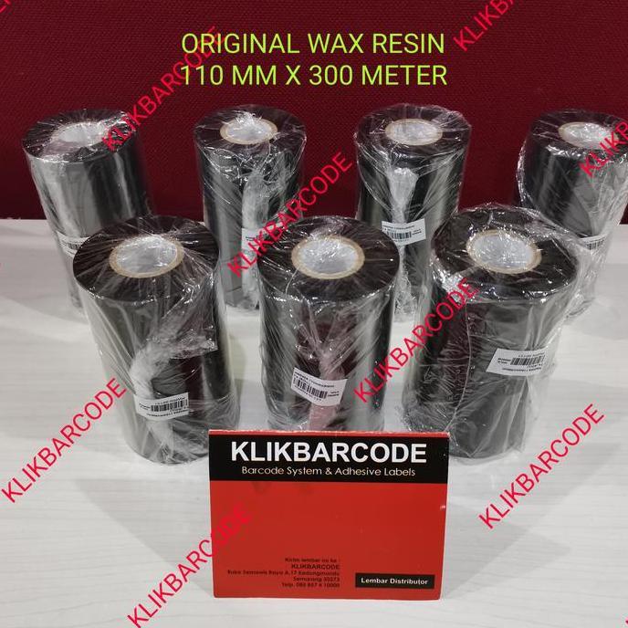 RIBBON PRINTER BARCODE - BARCODE RIBBON WAX RESIN 110 x 300