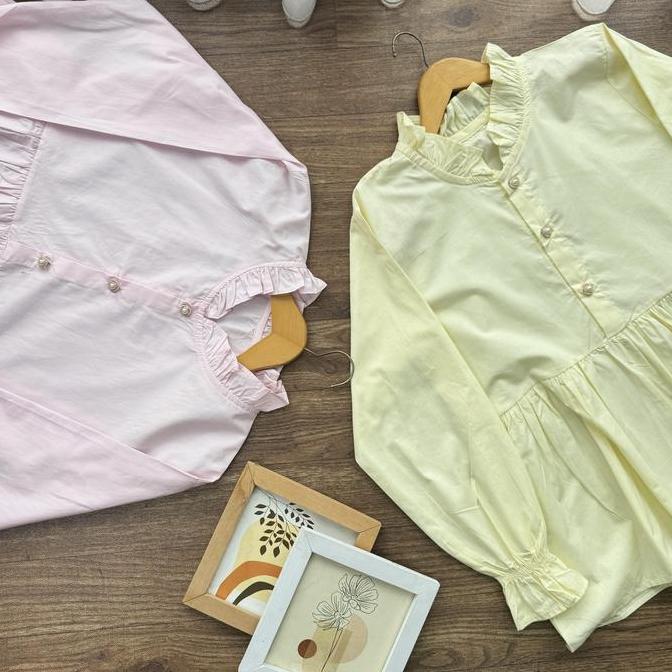 Camisa - Savanna Blouse Wanita | Blouse Poplin | Atasan Wanita Kancing Gold