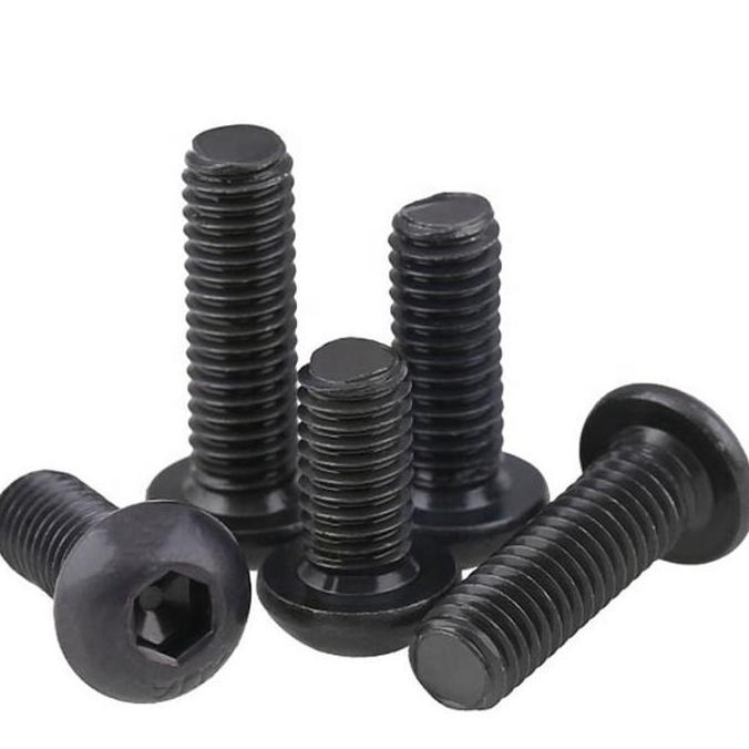 BAUT BUTTON M3 X 50 KUNCI L 2 BAUT PAYUNG STAINLESS 304 HITAM XX27