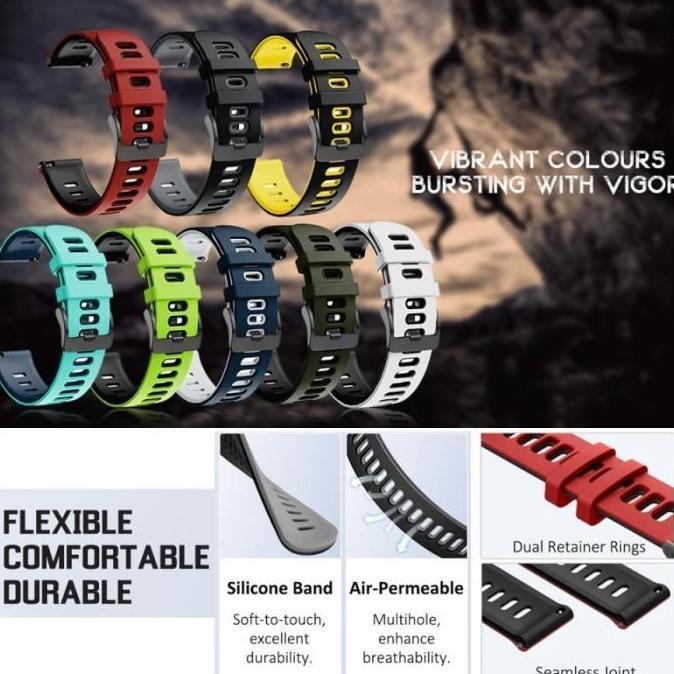 STRAP SUUNTO STRAP TALI JAM SUUNTO 9 PEAK SUUNTO 3 MODEL TWOTONE RUBBER SILICONE STRAP READY STOCK