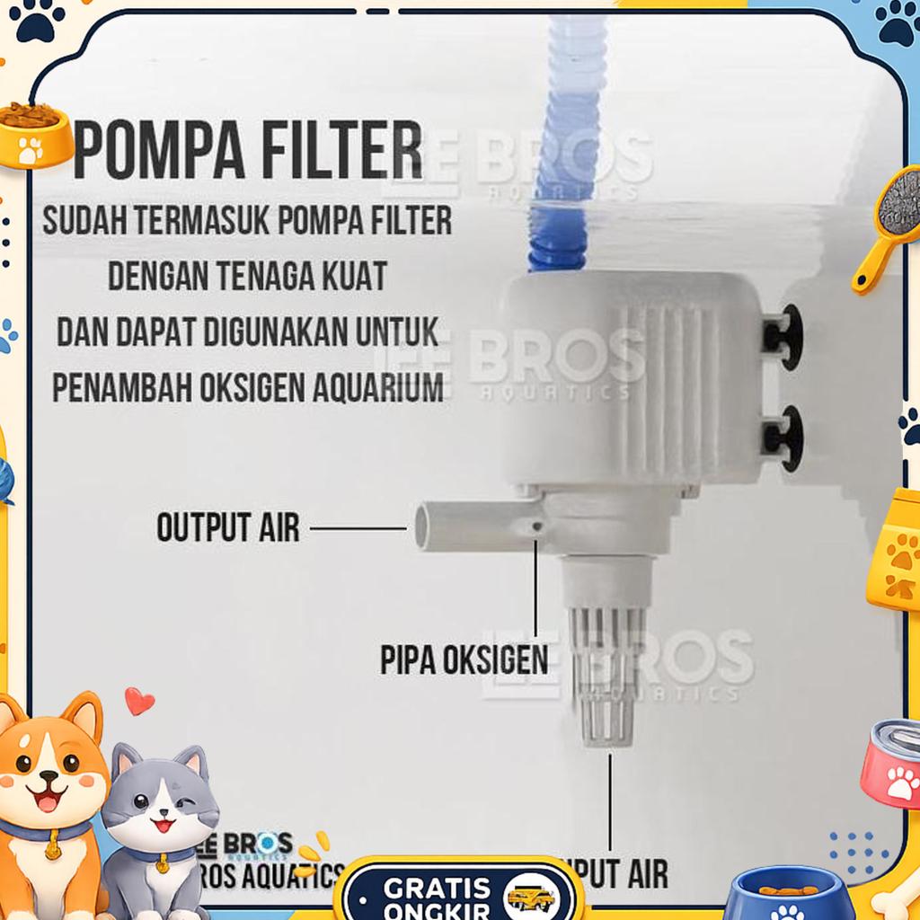 Top Filter Aquarium / Filter Box Aquarium / Box Filter Aquarium / Filter Atas / Pompa Filter Aquariu