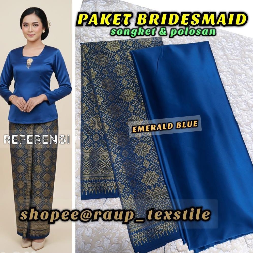 Diskon Set Paket Bridesmet(Songket+Satin) Paket Brismed Murah, Paket Set Brismed Songket Dan Satin V
