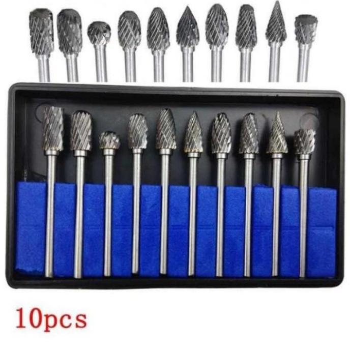 Pilihan - Mata Bor Bonsai Set 10 Pcs Mata Bor Tuner Kikir Ukir Kayu Dan Besi