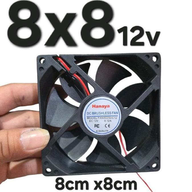 Kipas 8X8 12V 8X8 Dc Cooling Motor Fan Kipas Dc 12 V Volt 8 Cm Pendingin 8Cm 80Mm 80 Mm Komputer Dis