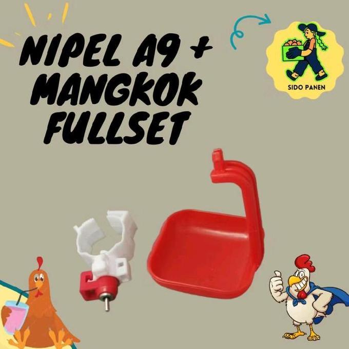 (10pcs) Nipple Mangkok A9 Nipel Drinker Ayam Tempat Minum Ayam Petelur Broiler dll