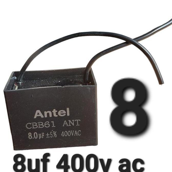 HIMAX CAPASITOR KAPASITOR 8UF 5% CBB61 400VAC 400V 450V AC POMPA MESIN 60HZ