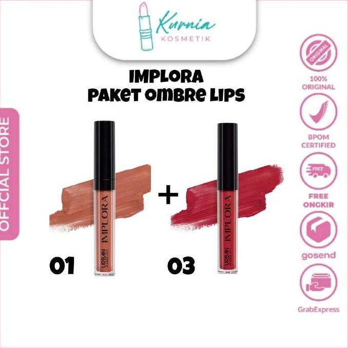 IMPLORA PAKET LIPS OMBRE PAKET LIPCREAM Lipstick Lipstik
