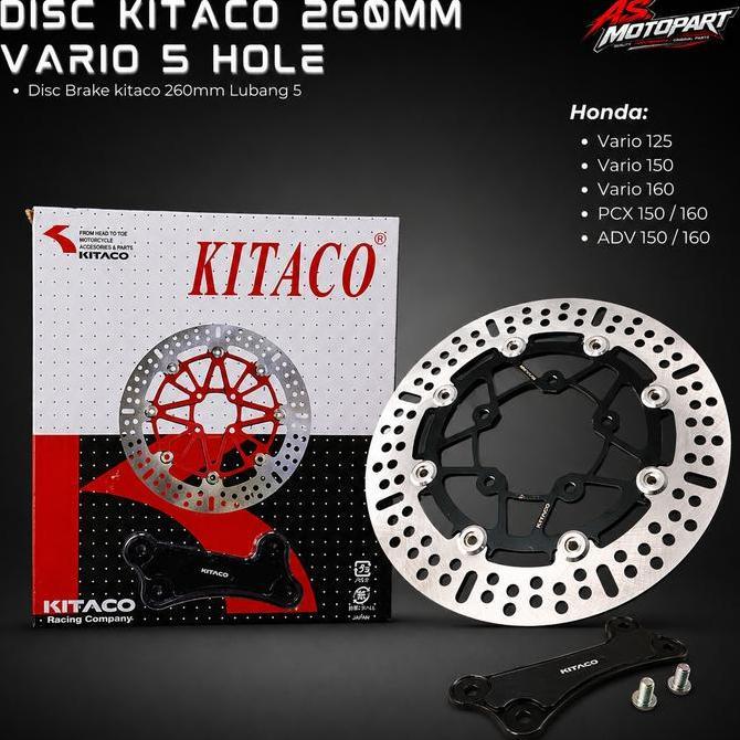 Disc Kitaco Lubang 5 260Mm Plus Breket Vario 125 New Disc Vario Lubang 5 Kitaco Disc Cakram Vario