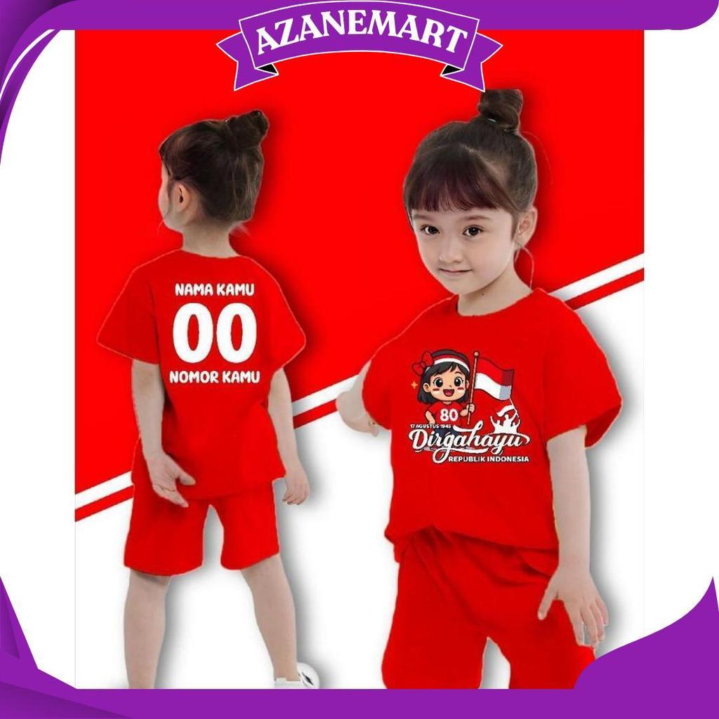 Baju / Setelan / Oneset Baju & Celana Anak UNISEX STA1455 Edisi 17 Agustus Dirgahayu Kemerdekaan Ind