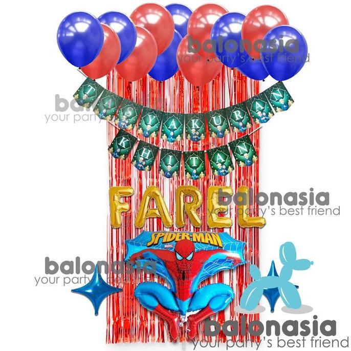 Dekorasi Paket Balon Tasyakuran Khitan Khitanan Backdrop Tirai Web